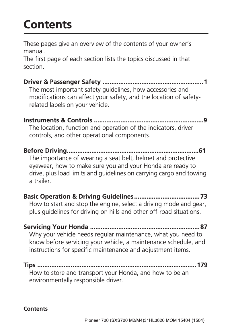 Image de la première page du manuel de l'appareil Pioneer 700-4 (2016)