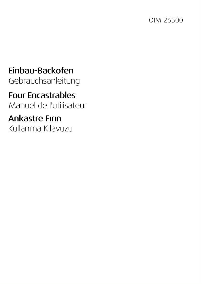 Page 1 de la notice Manuel utilisateur Beko OIM 26500 X