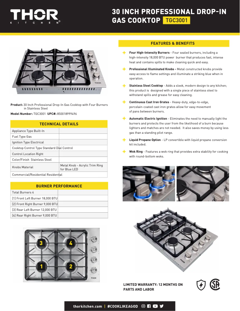 Page n°1 - Fiche technique Moulinex Ultra Compact Grill GC3001