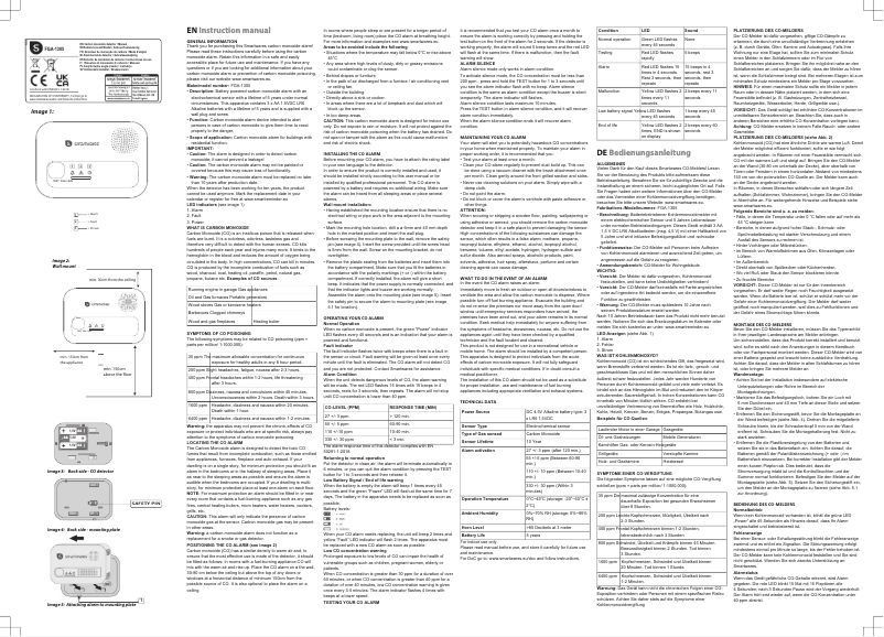 Page 1 de la notice Manuel utilisateur Smartwares FGA-13051