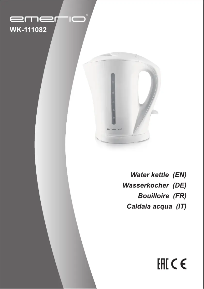 Page n°1 - Manuel utilisateur Emerio WK-111082
