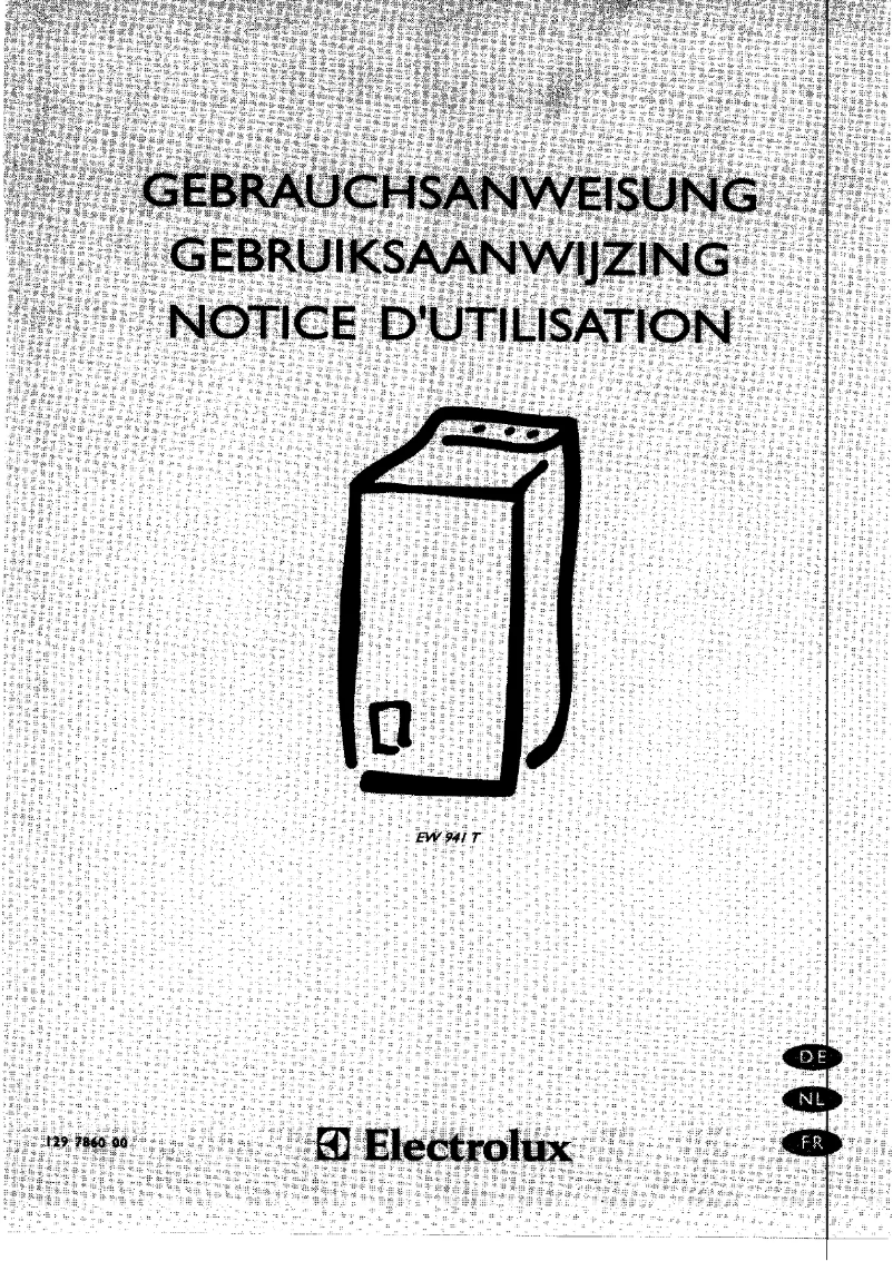 Page n°1 - Manuel utilisateur Electrolux EW941T