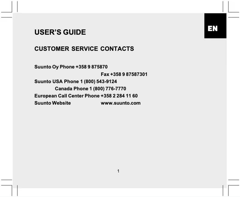 Imagen de la primera página del manual del dispositivo S-Lander