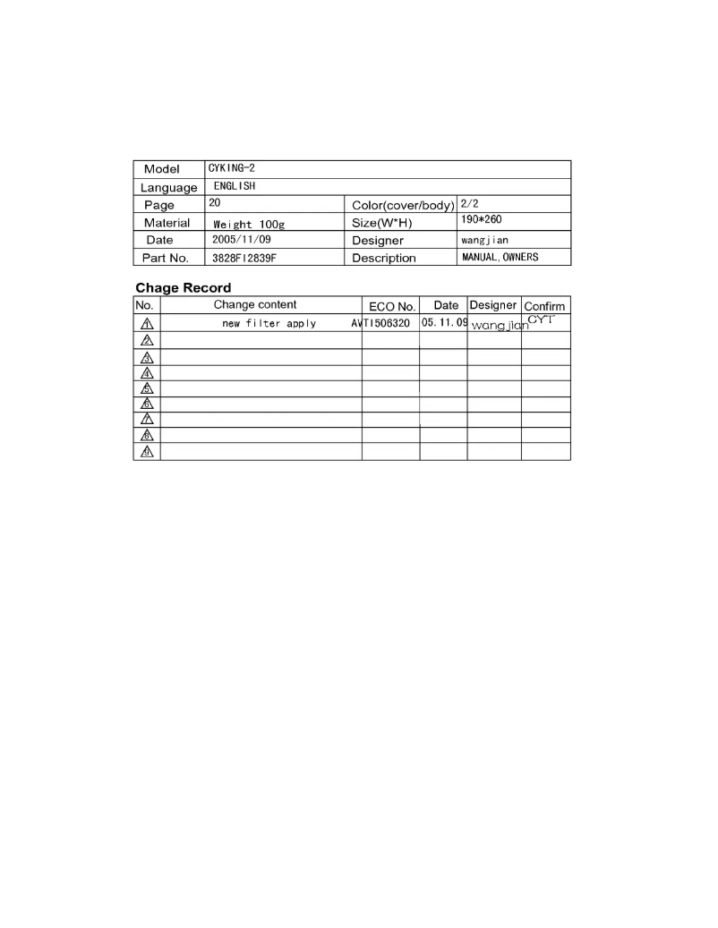Page 1 de la notice Manuel utilisateur LG V-C7770CT