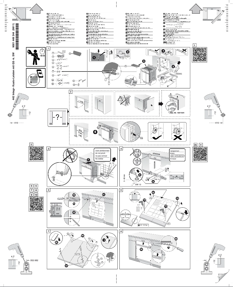 Page 1 de la notice Guide d'installation Siemens SR53HS76ME