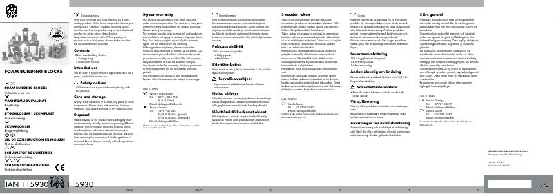 Page 1 de la notice Manuel utilisateur Playtive IAN 290657