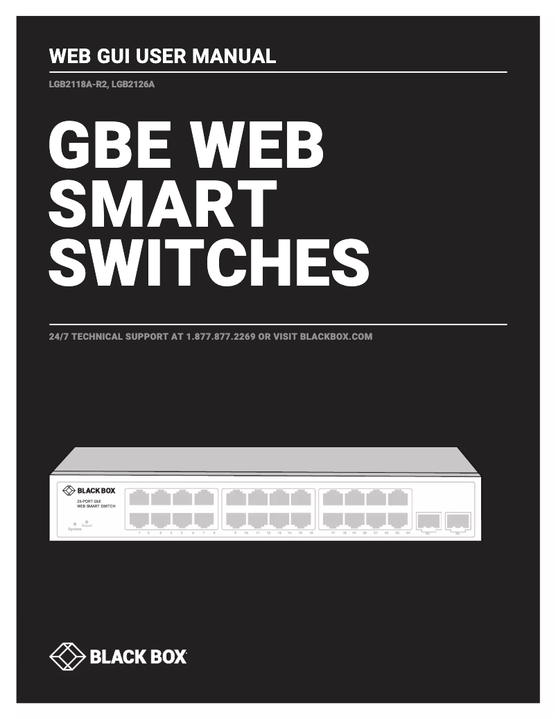 Page n°1 - Manuel utilisateur Black Box LGB2118A-R2