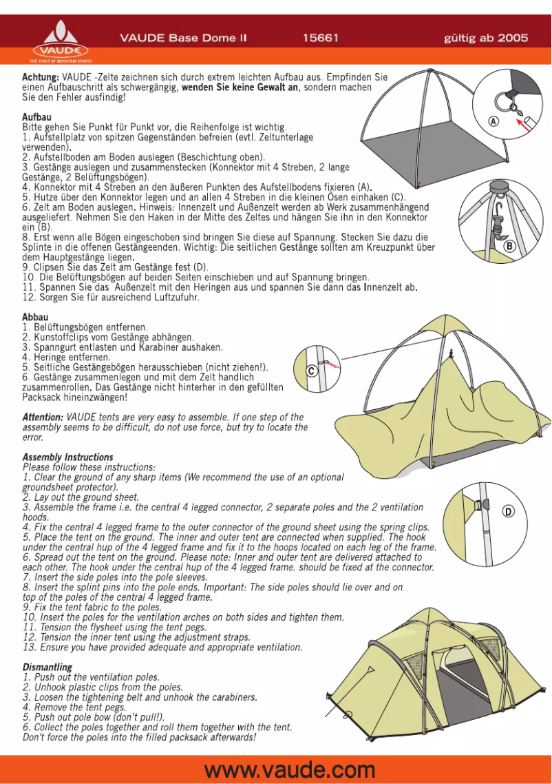 Image de la première page du manuel de l'appareil Dome II