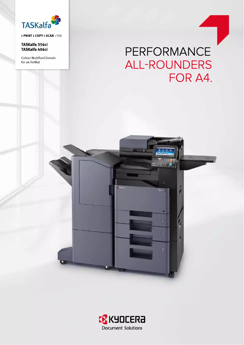 Page 1 de la notice Brochure Kyocera TASKalfa 356ci