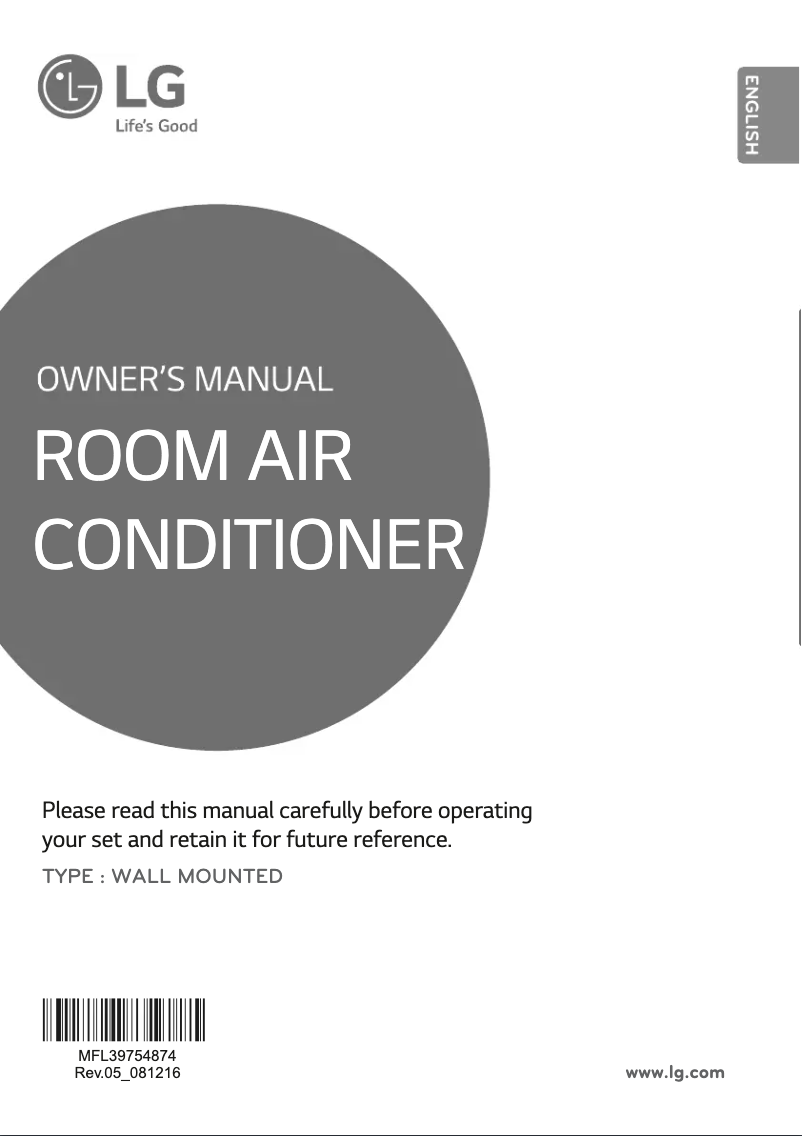 Page 1 de la notice Manuel utilisateur LG JSUQ12CPXD