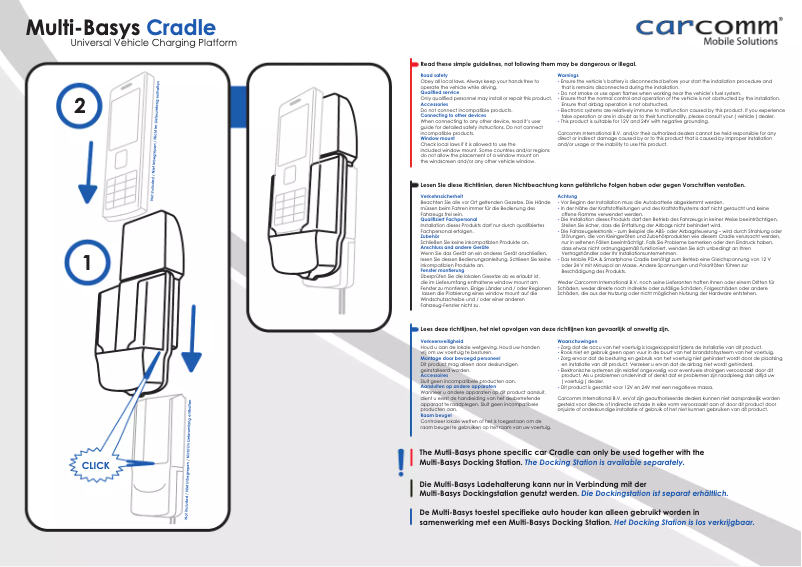 Page n°1 - Manuel utilisateur Carcomm CMBS-420