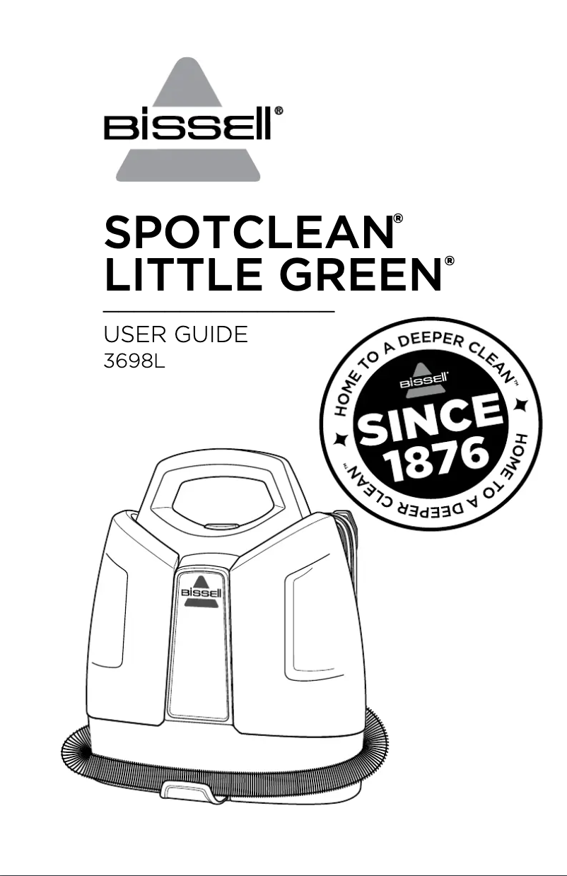 Page 1 de la notice Manuel utilisateur Bissell SpotClean Little Green 3698L