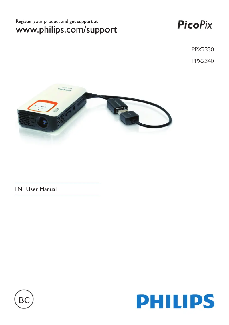 Page 1 de la notice Manuel utilisateur Philips PPX2340T