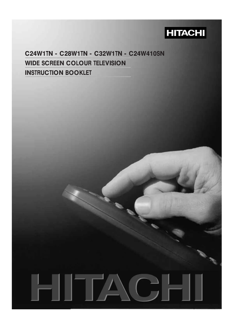 Page n°1 - Manuel utilisateur Hitachi C28W1TN