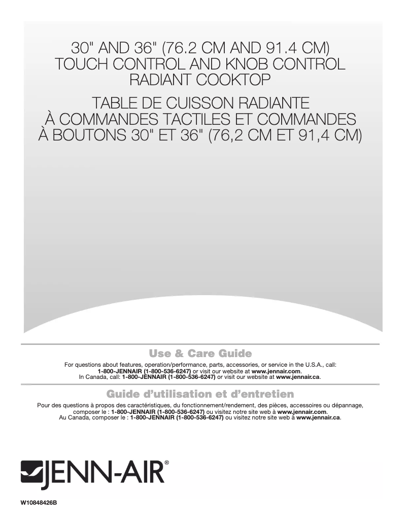Page n°1 - Manuel utilisateur JennAir JED3536GB