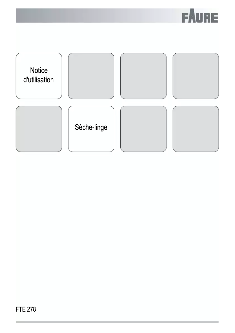 Page n°1 - Manuel utilisateur Faure FTE278