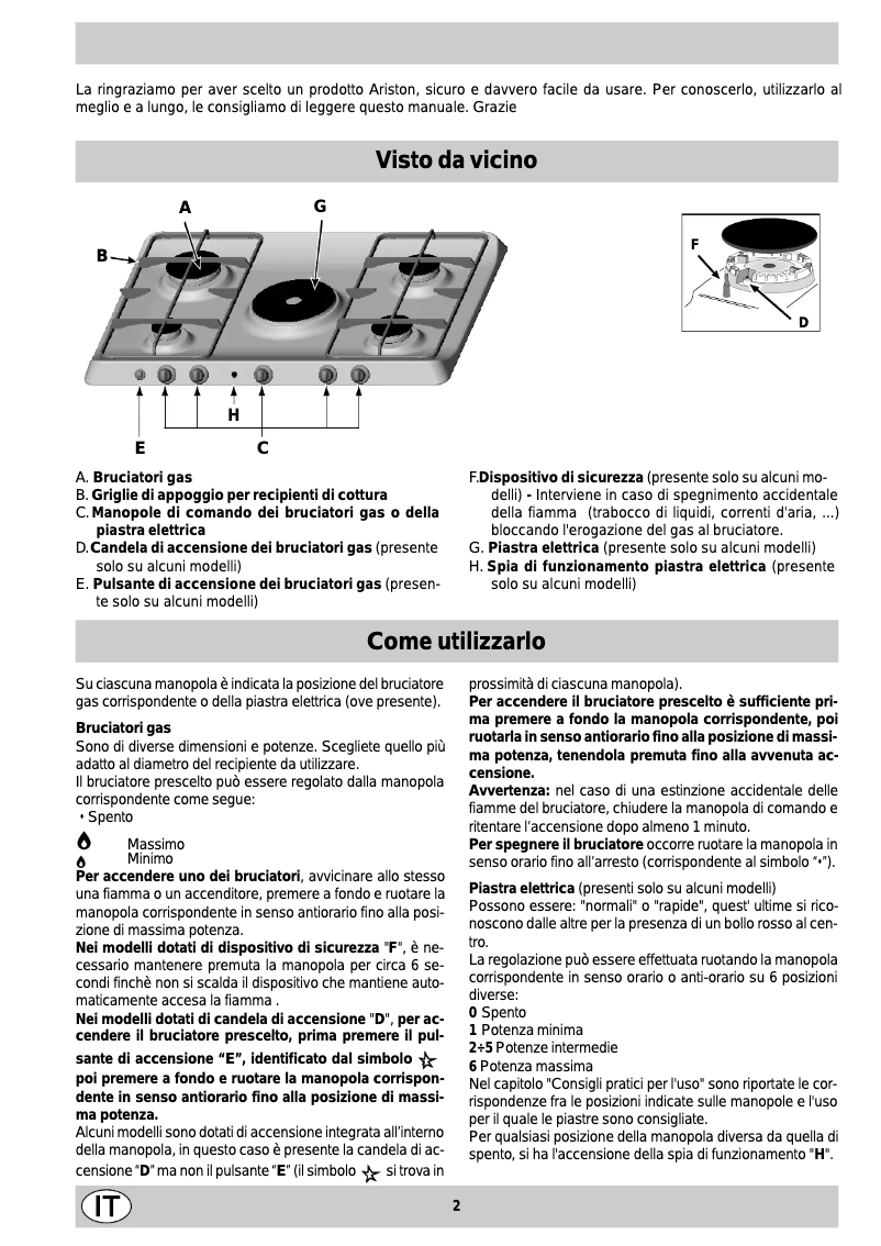 Page n°1 - Manuel utilisateur Ariston Thermo PF 750 AST GH