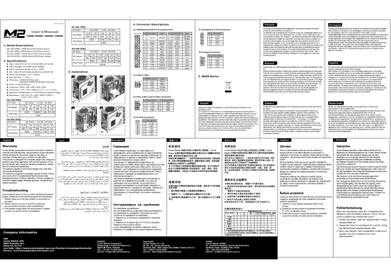 Image de la première page du manuel de l'appareil Silent Pro M2