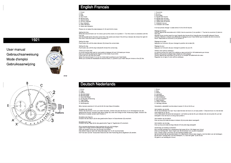Page n°1 - Manuel utilisateur Davis 1921
