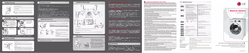 Page 1 de la notice Manuel utilisateur LG F1403FDS6