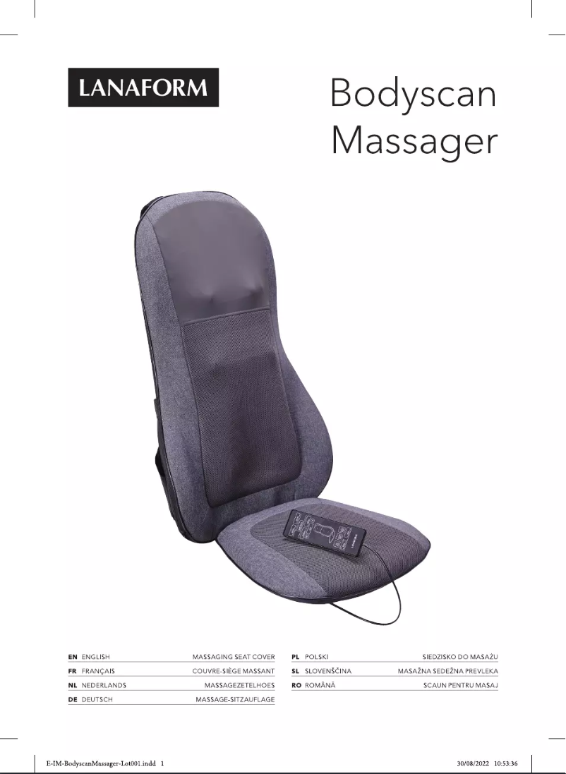 Image de la première page du manuel de l'appareil Bodyscan Massager