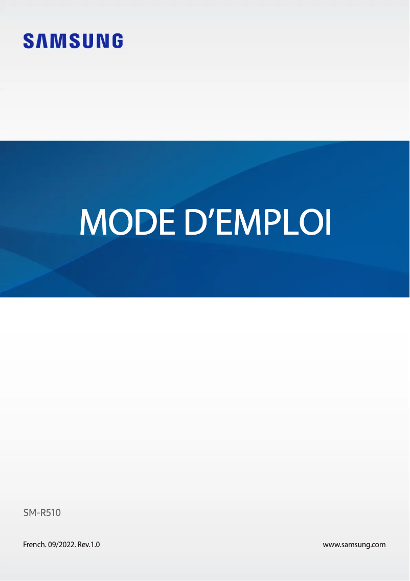 Page 1 de la notice Manuel utilisateur Samsung Galaxy Buds 2 Pro