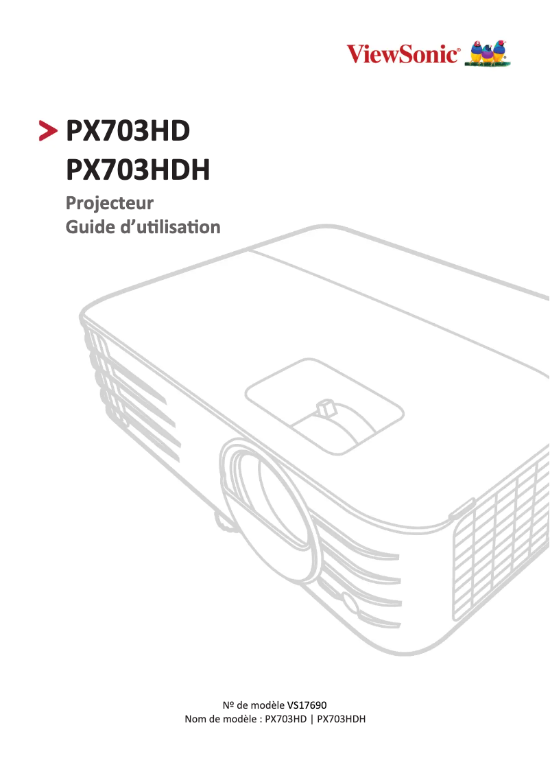 Page n°1 - Manuel utilisateur Viewsonic PX703HD