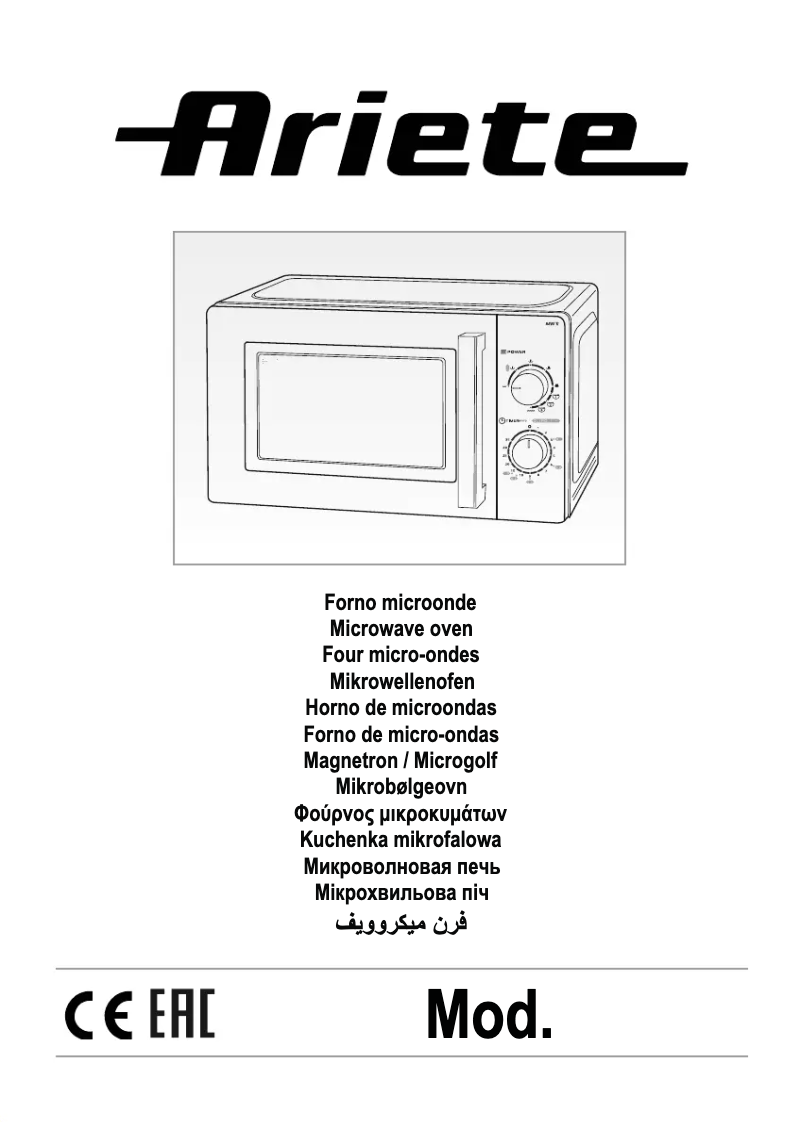 Page 1 de la notice Manuel utilisateur Ariete 0952