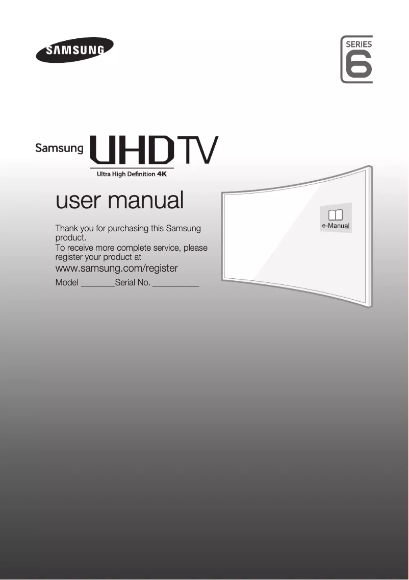 Page 1 de la notice Guide d'installation Samsung UE48JU6570U