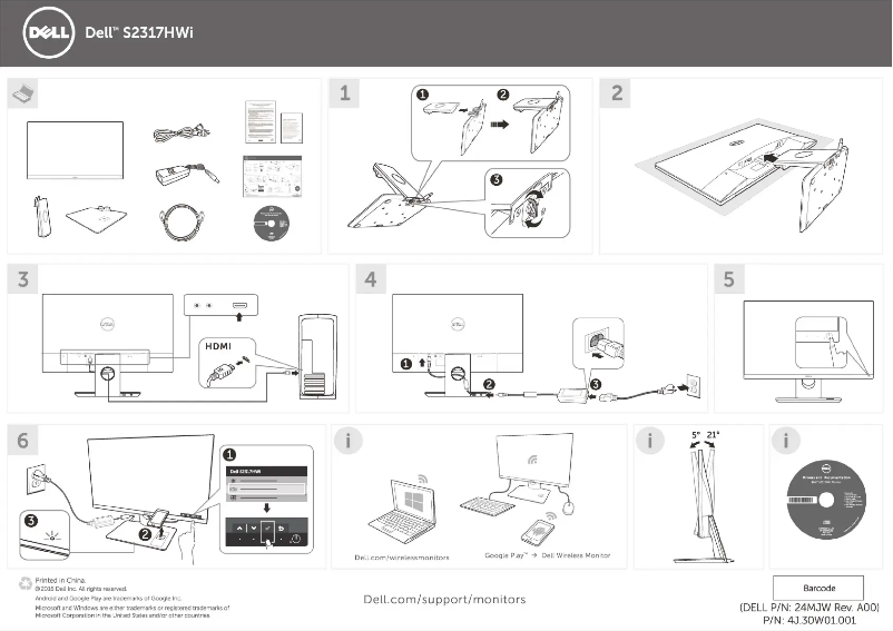 Page n°1 - Guide d'installation Dell S2317HWi