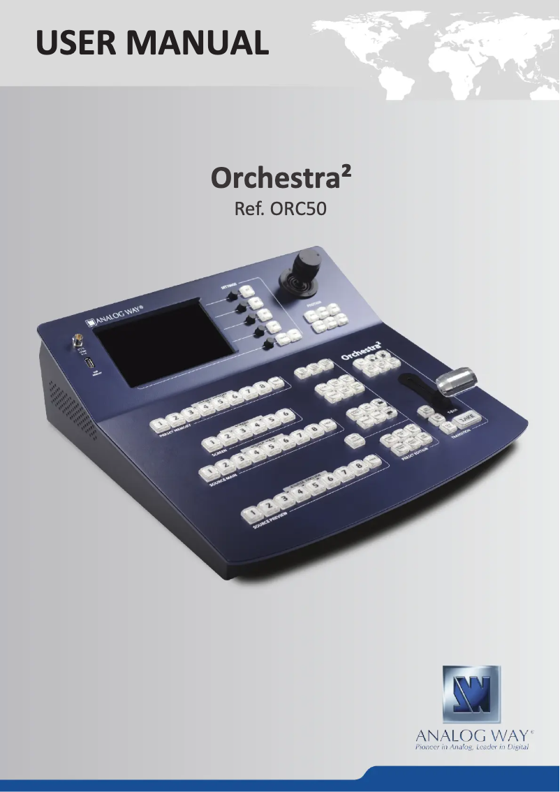 Page 1 de la notice Manuel utilisateur Analog Way Orchestra²