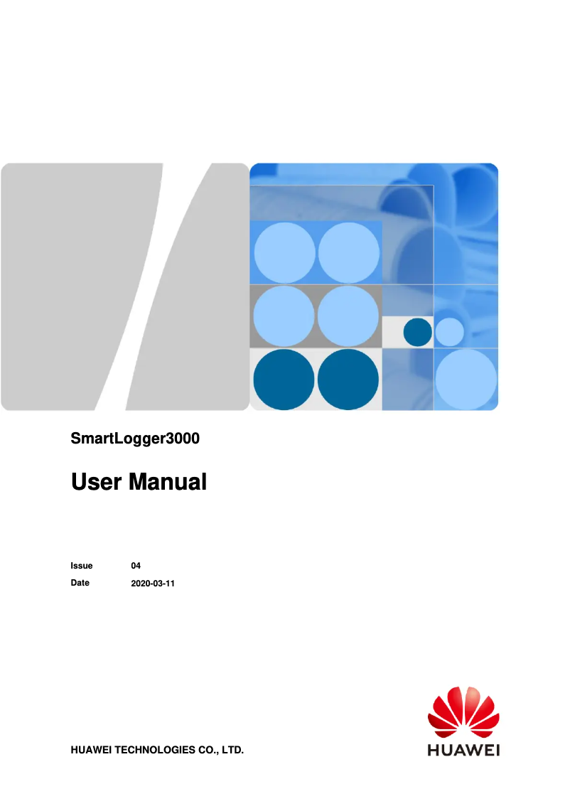 Page 1 de la notice Manuel utilisateur Huawei SmartLogger 3000