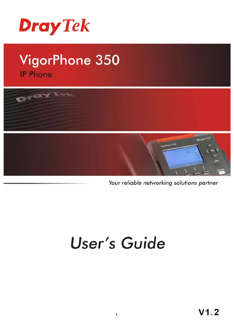 Page 1 de la notice Manuel utilisateur Draytek VigorPhone 350