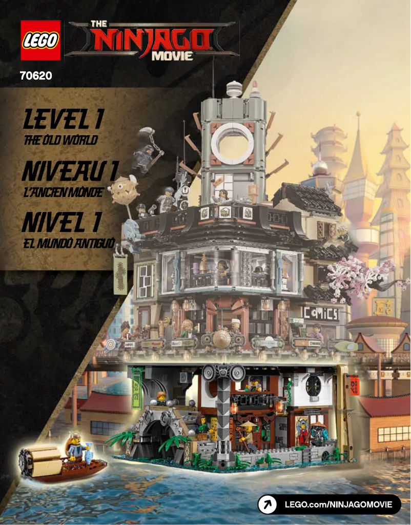 Page 1 de la notice Consignes visuelles Lego Ninjago 70620