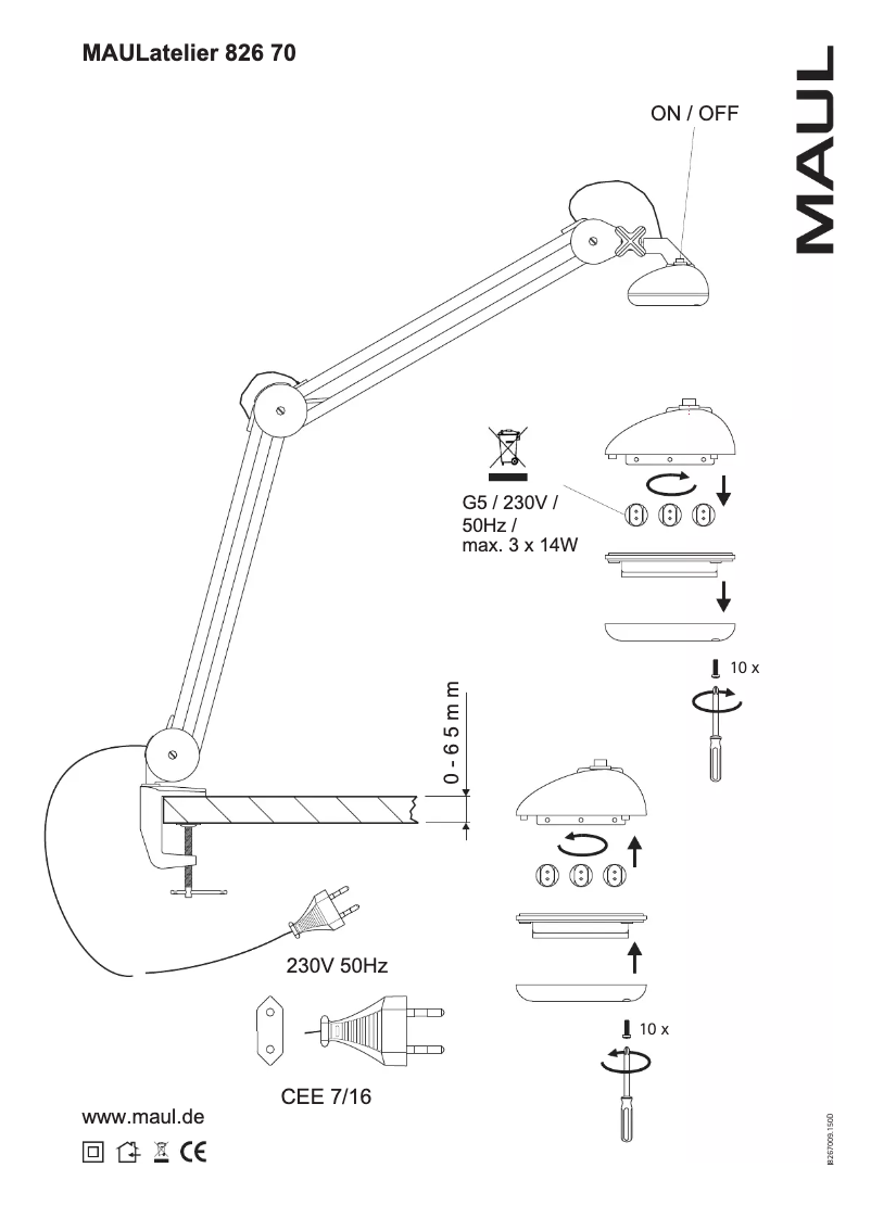 Page 1 de la notice Manuel utilisateur MAUL Atelier