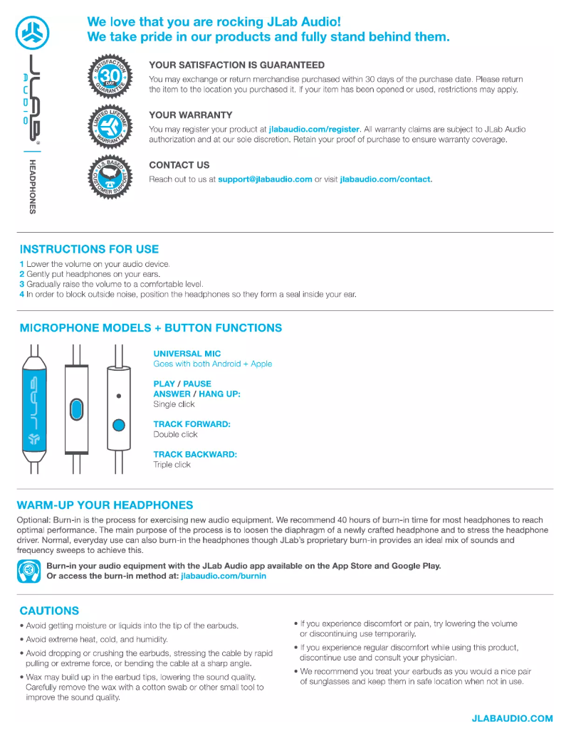 Page n°1 - Manuel utilisateur JLab JBuddies Studio Over Ear Folding Kids