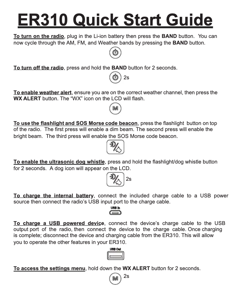 Image de la première page du manuel de l'appareil E+Ready ER310
