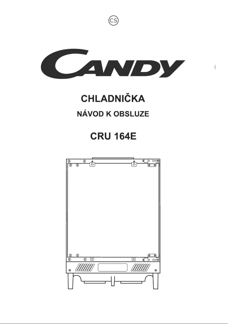 Page 1 de la notice Manuel utilisateur Candy CRU 164E