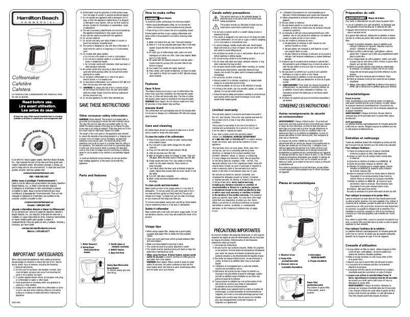 Image de la première page du manuel de l'appareil HDC500DS