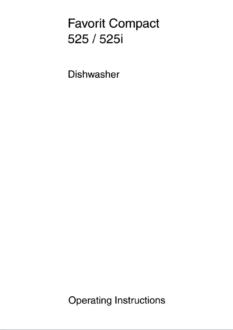 Página 1 del manual Manual de usuario AEG Favorit 525 I W