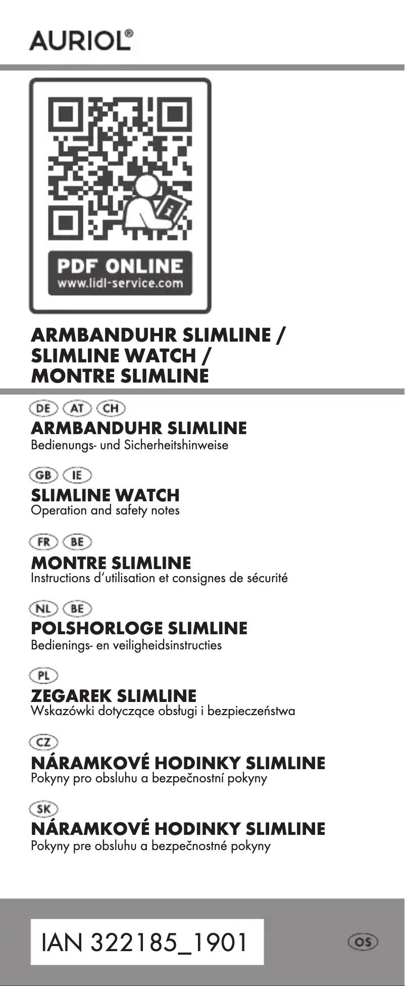 Page 1 de la notice Manuel utilisateur Auriol IAN 284967