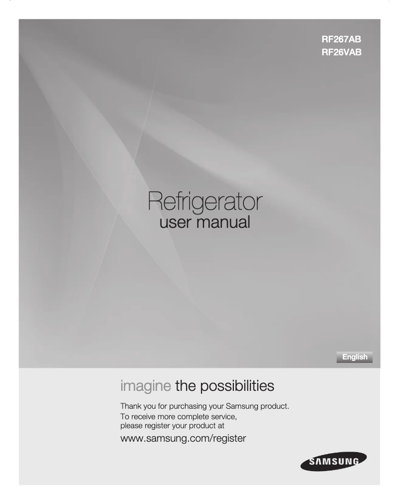 Page n°1 - Manuel utilisateur Samsung RFG298AABP
