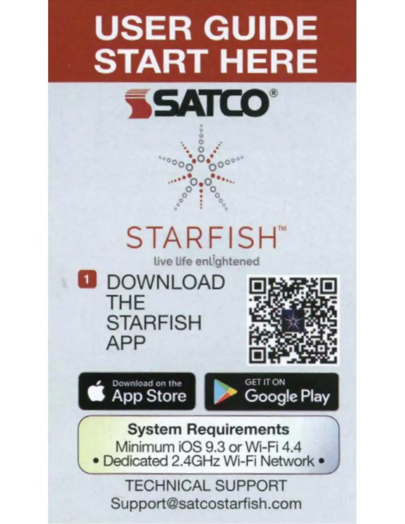 Page 1 de la notice Manuel utilisateur Satco Strafish S11289