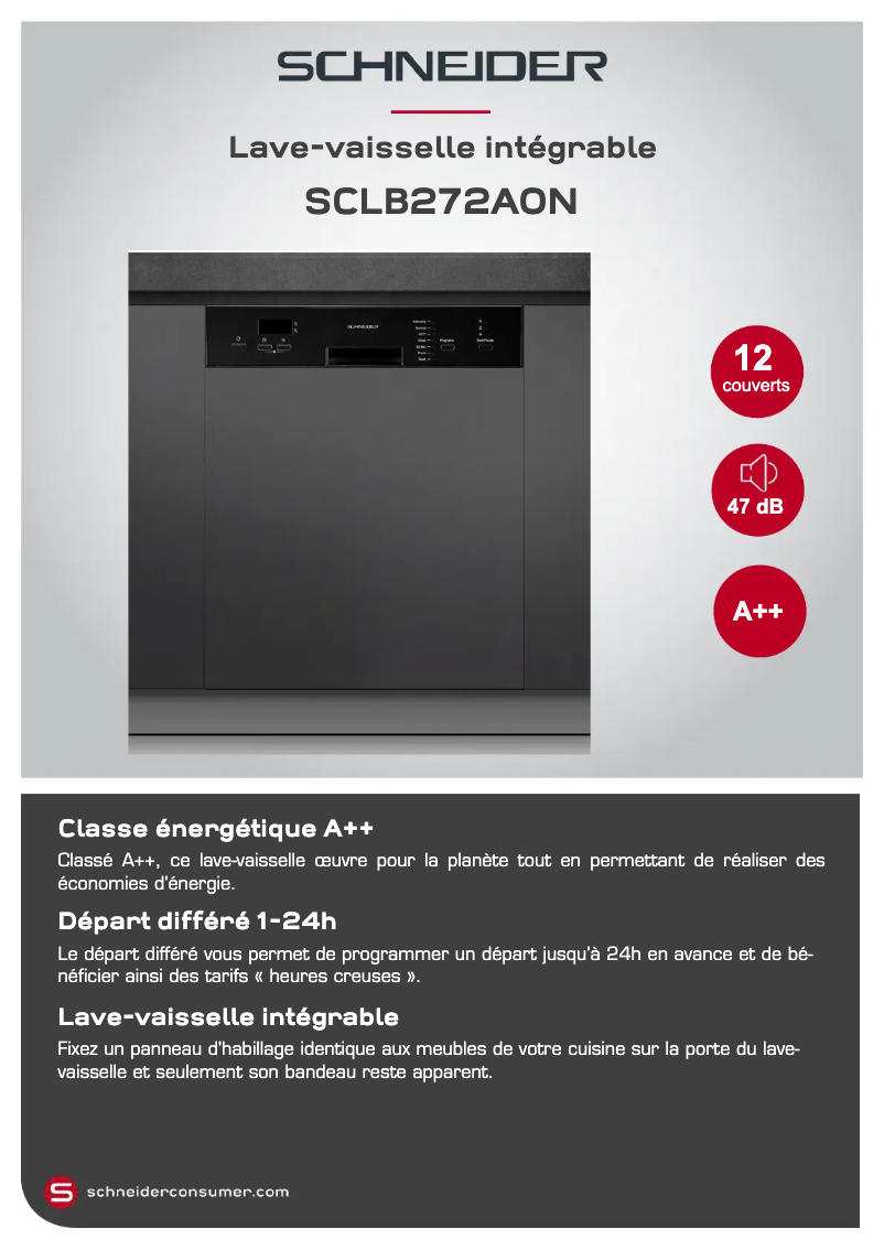 Page n°1 - Fiche technique Schneider SCLB272A0N