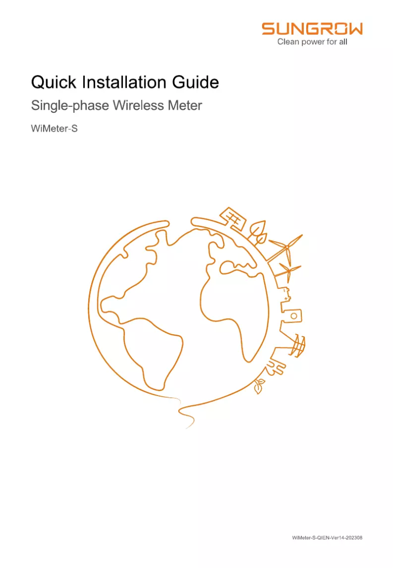 Page 1 de la notice Manuel utilisateur Sungrow WiMeter-S