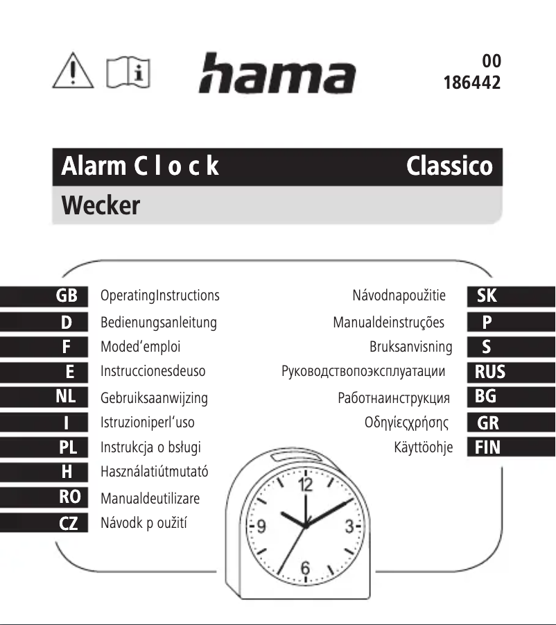 Page 1 de la notice Manuel utilisateur Hama 186442