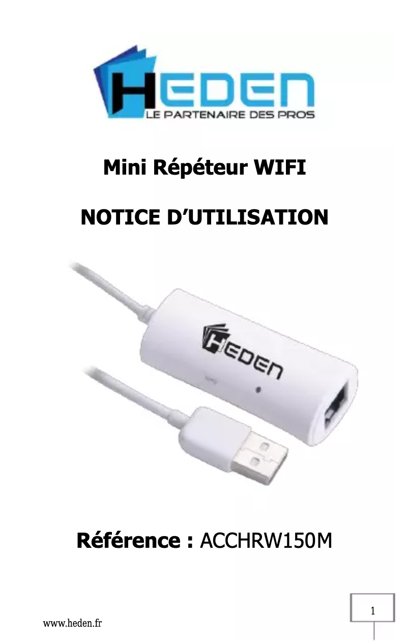 Image de la première page du manuel de l'appareil ACCHRW150M
