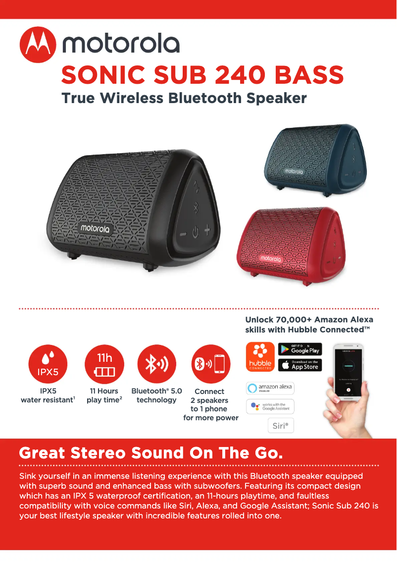 Image de la première page du manuel de l'appareil Sonic Sub 240