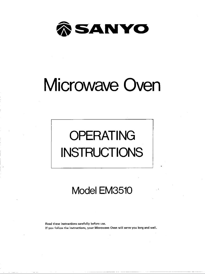 Page 1 of the manual User Manual Sanyo EM-3510