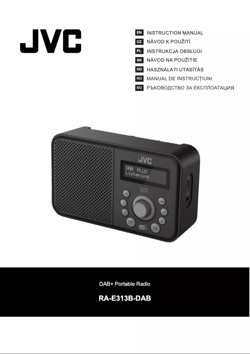 Image de la première page du manuel de l'appareil RA-E313B-DAB